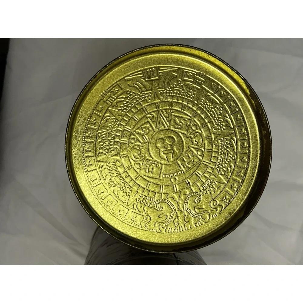 Vtg World Travel Tin Canister Set Kitchen Embossed Retro USA MCM Boho Europe